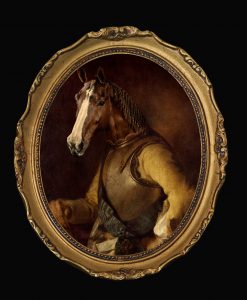 Brown Horse Gold Frame